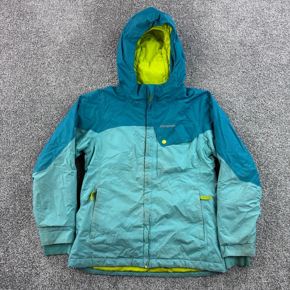 Patagonia Fresh Tracks Jacket Girls Medium Blue Nylon Outdoor Insulated 68555